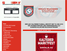 Tablet Screenshot of kaltern-fussball.com